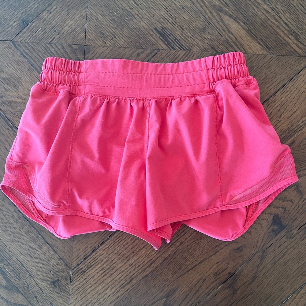Lululemon Hotty Hot shorts in lip gloss, low rise 2.5 inch inseam
